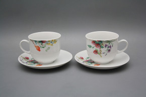 Cup high 0,2l with saucer Opal Flowering meadow Pattern A HBB