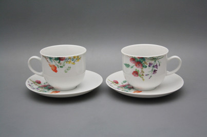 Cup high 0,2l with saucer Opal Flowering meadow Pattern A HBB č.1