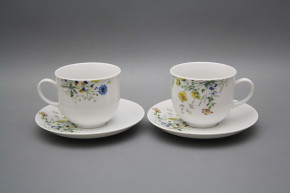 Cup high 0,2l with saucer Opal Flowering meadow Pattern B HBB