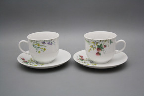 Cup high 0,2l with saucer Opal Flowering meadow Pattern C HBB