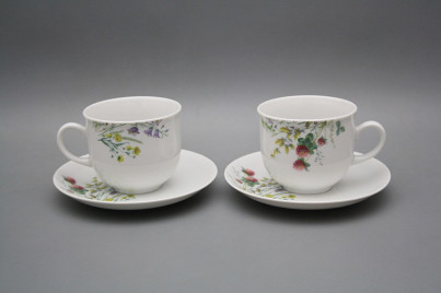 Cup high 0,2l with saucer Opal Flowering meadow Pattern C HBB č.1