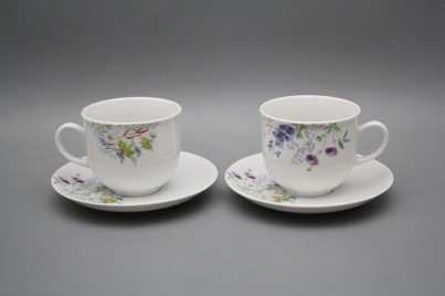 Cup high 0,2l with saucer Opal Flowering meadow Pattern D HBB č.1