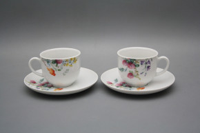 Cup high 0,14l with saucer Opal Flowering meadow Pattern A HBB