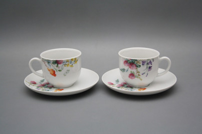 Cup high 0,14l with saucer Opal Flowering meadow Pattern A HBB č.1