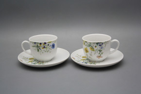 Cup high 0,14l with saucer Opal Flowering meadow Pattern B HBB