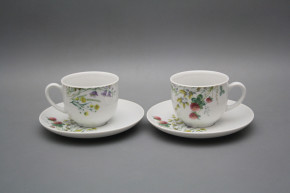 Cup high 0,14l with saucer Opal Flowering meadow Pattern C HBB