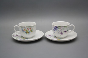 Cup high 0,14l with saucer Opal Flowering meadow Pattern D HBB