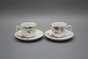 Cup high 0,1l with saucer Opal Flowering meadow Pattern A HBB