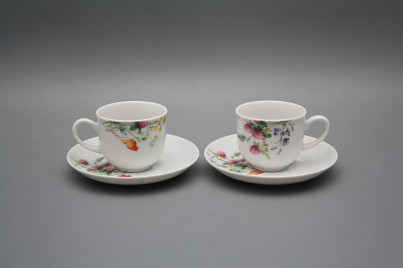 Cup high 0,1l with saucer Opal Flowering meadow Pattern A HBB č.1