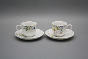 Cup high 0,1l with saucer Opal Flowering meadow Pattern B HBB