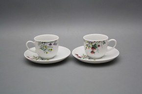 Cup high 0,1l with saucer Opal Flowering meadow Pattern C HBB