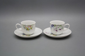 Cup high 0,1l with saucer Opal Flowering meadow Pattern D HBB