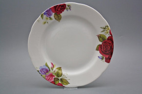 Flat plate 25cm Rose Burgundy rose CBB