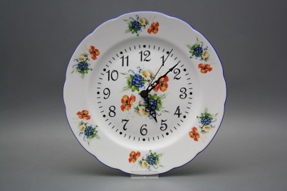 Plate clock Rose Field flowers FAL č.1