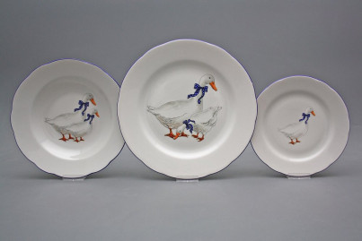 Plate set Rose Geese 18-piece IML č.1