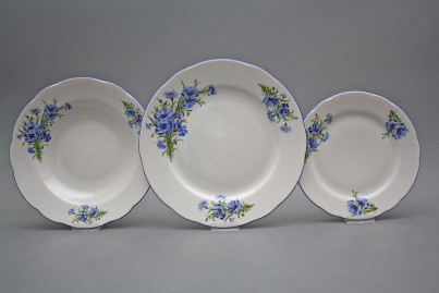 Plate set Rose Cornflowers 36-piece CAL č.1