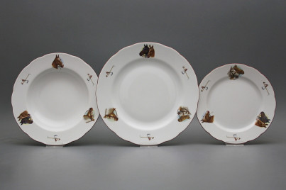 Plate set Rose Horses 36-piece AHL č.1