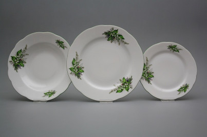 Plate set Rose Lilies of Valley 36-piece CZL č.1