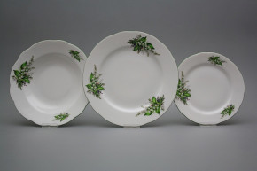 Plate set Rose Lilies of Valley 24-piece CZL