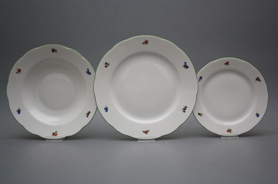 Plate set Rose Bouquet Sprays 12-piece AZL č.1