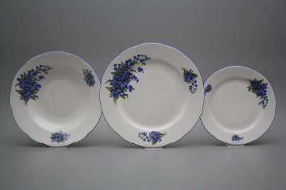 Plate set Rose Forget-me-not 36-piece CAL č.1