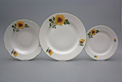 Plate set Rose Sunflowers 24-piece CZL č.1