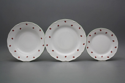 Plate set Verona Ladybirds 12-piece AZL č.1