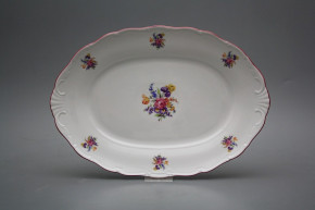 Oval dish 32cm Verona Bouquet with irisies FRL