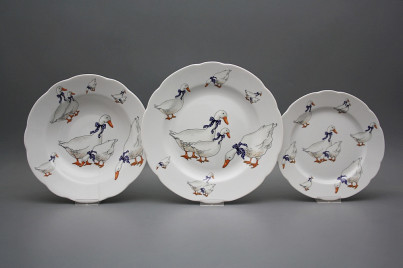 Plate set Rose Geese 12-piece XBB č.1