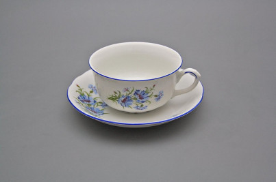 Cup low 0,18l with saucer 0,18l Rose Cornflowers AL č.1