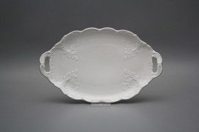 Oval dish 25cm with holders Opera Platinum