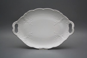 Oval dish 29cm with holders Opera Platinum