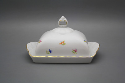 Butter dish square Verona Flower sprays GL č.1