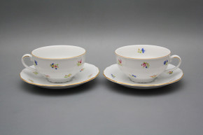 Cup low 0,18l with saucer Verona Flower sprays GL