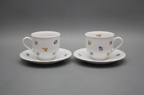 Cup high 0,18l with saucer Verona Flower sprays BB