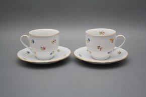 Cup high 0,18l with saucer Verona Flower sprays GL