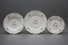 Plate set Marie Louise Tea roses 12-piece GGL LUX