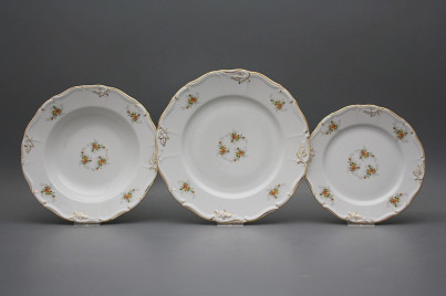 Plate set Marie Louise Tea roses 18-piece GGL LUX č.1