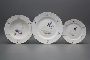 Plate set Rose Geese 12-piece FML