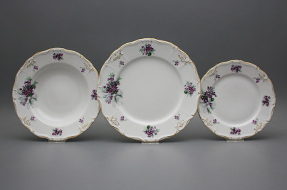 Plate set Marie Louise Sweet violets 12-piece KGL LUX č.1