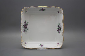 Dish square 25cm Marie Louise Sweet violets KGL LUX