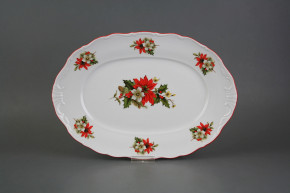 Oval dish 32cm Verona Poinsettia FCL