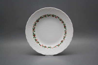 Deep plate 24cm Opera Christmas holly KBB č.1