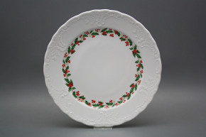 Flat plate 26cm Opera Christmas holly KBB