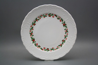 Flat plate 26cm Opera Christmas holly KBB č.1