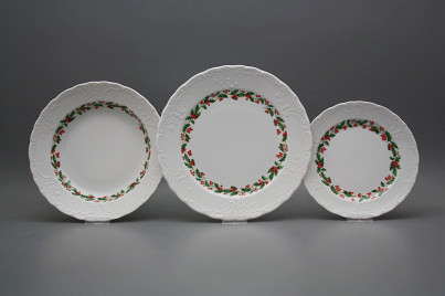 Plate set Opera Christmas holly 12-piece KBB č.1