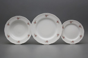 Plate set Ofelia Pink roses 12-piece ABB