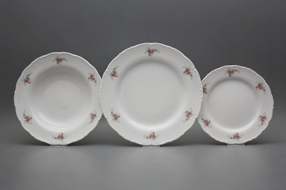 Plate set Ofelia Pink roses 18-piece ABB č.1