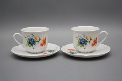 Cup high 0,16l with saucer Rose Field flowers BB č.1