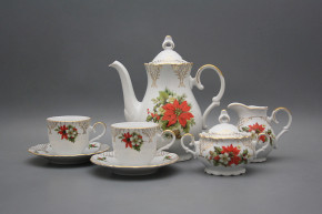 Coffee set Ofelia Poinsettia 15-piece GL LUX